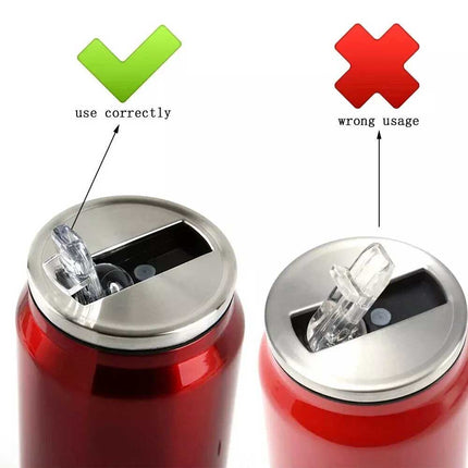 Portable 500ml Stainless Steel Double Wall Insulated Travel Mug Water Bottle