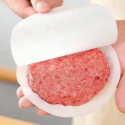 100Pcs 12cm Non-Stick Round Wax Discs for Hamburger Burger Patty Papers