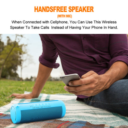 Portable Waterproof Bluetooth Subwoofer Speaker with TF Card & Radio