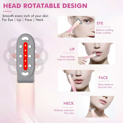 4-in-1 LED Facial Wand Red Light Therapy Massage for Skin Care Anti-Aging