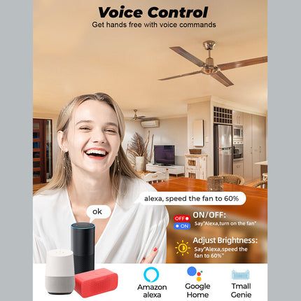 Smart WiFi Ceiling Fan Switch Tuya Wireless APP Remote Controller On Off