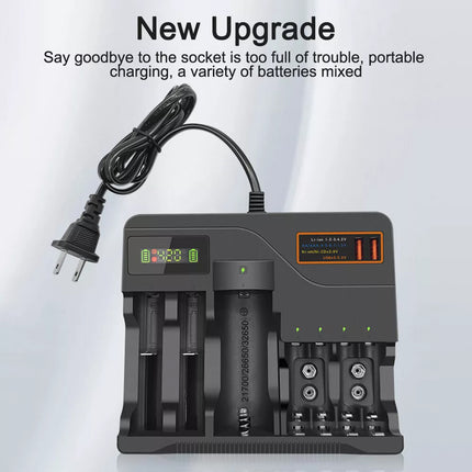 LCD Smart Battery Charger for AAA AA 9V Ni-MH Ni-CD Rechargeable
