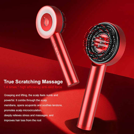 Professional Red Light Therapy Brush Comb for Scalp Massage & Hair Growth