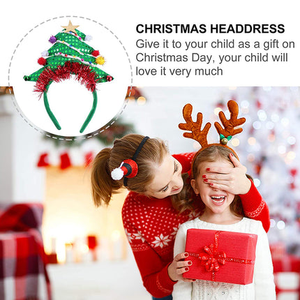 Christmas Tree Light Up Headband Xmas Headdress Hair Accessories