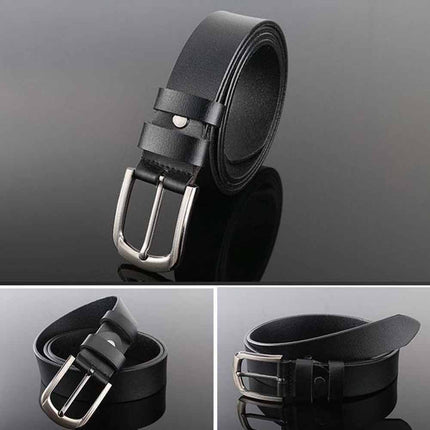 Men's Genuine Full Grain Leather Casual Belt 125cm Top Quality