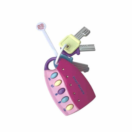 Musical Car Key Toy for Baby, Colorful Flash Keychain Pretend Remote Gift
