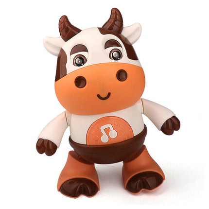 Fun Electric Cow Shape Dancing Robot Toy Battery Powered Xmas Gift