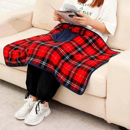 Electric Heated Throw Blanket Warm Washable Fleece Winter Warmer with Timer& Switch
