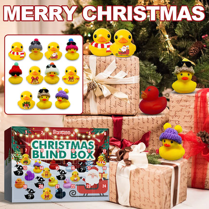 Christmas Advent Calendar 24 Days Countdown Box with Squeaky Duck Toy