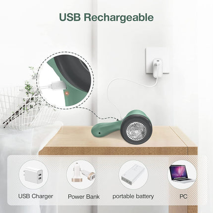 Electric Lint Remover USB Fabric Shaver Clothes Bobble Fluff Debobbler