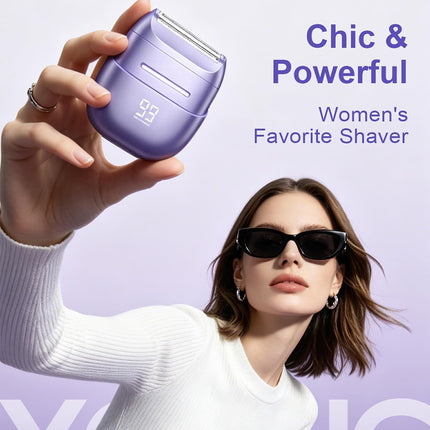 Waterproof Electric Razor for Women, Sensitive Skin Lady Shaver