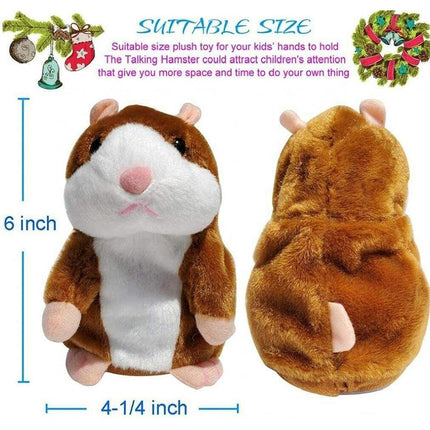 16cm Talking Hamster Plush Toy, Repeats What You Say, Mimicry Pet Toy