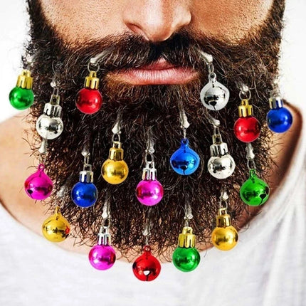 10Pcs Mixed Christmas Beard Hair Baubles Mini Festive Clip Decoration Gift Set