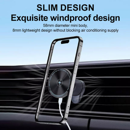 Magnetic Wireless Car Charger Mount Holder for iPhone 15 Phone Charging Stand