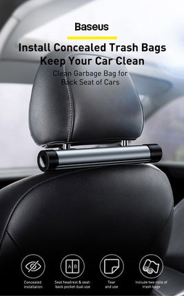 Baseus Car Dustbin Backseat Storage Organizer Trash Bag 40 Garbage Bags