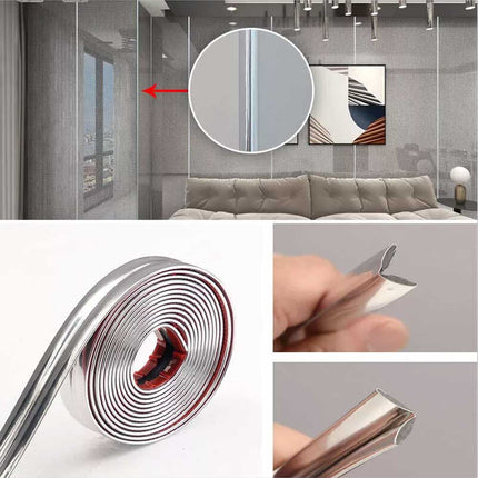 Self Adhesive Wall Edging Strip, Flexible Corner Trim for Living Room Kitchen