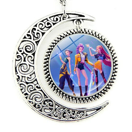 Demon Hunters Pendant Necklace, Sweater Chain Decor Accessory