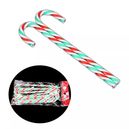 6Pcs Plastic Candy Cane Christmas Hanging Tree Ornaments Decor