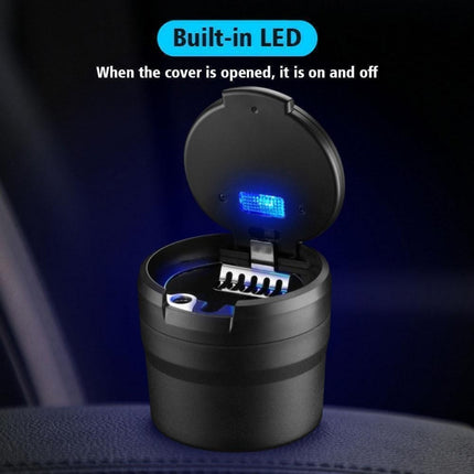 Auto Car Ashtray LED Lid Cigarette Cup Ash Holder Self Extinguishing