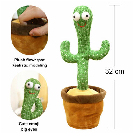 Talking Dancing Cactus Toy, Record & Repeat Sound, Kawaii Plush Doll Gift