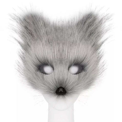 Furry Cat Fox Cosplay Mask Set Christmas Party Costume Tail Paws