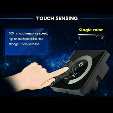 12V-24V Touch Panel LED Smart Dimmer Controller Wall Mounted Switch