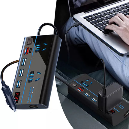 12V to 240V 200W Car Inverter 4 USB Ports AC Converter Vehicle Charger