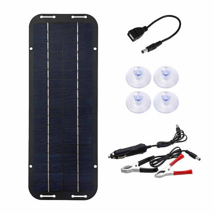 Portable 12V 30W Solar Panel Trickle Battery Charger Waterproof Boat