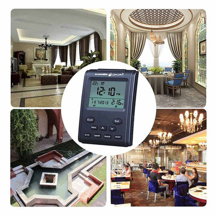 LCD Digital Prayer Clock, Islamic Azan Alarm for Mosque Desk Use