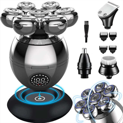 7 Head Electric Shaver Men Bald Beard Hair Skull Trimmer Remover Razor