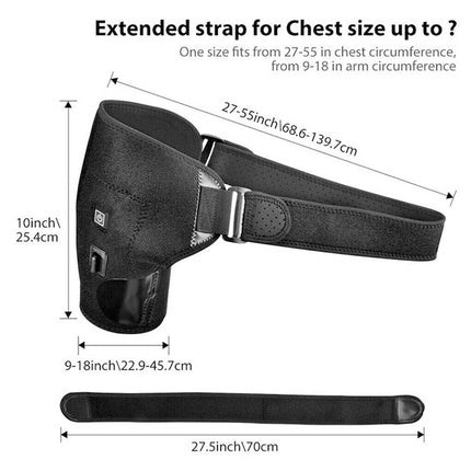 USB Heating Shoulder Pad Joint Pain Relief Heated Brace Support Wrap