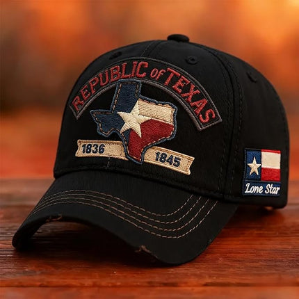 Unisex Texas Republic Baseball Cap 1836-1845 Lone Star Legacy Hat