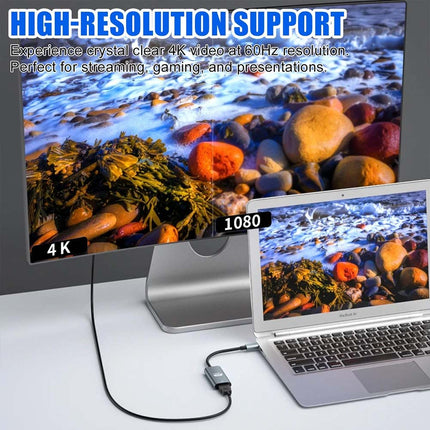 USB C to HDMI Adapter 4K 60Hz, Type-C to HDMI Converter Cable for Laptop, Tablet, TV