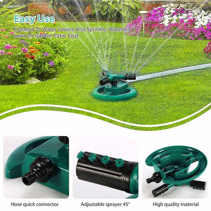 360° Automatic Rotating Garden Sprinkler Fork Spray Head Watering Tool