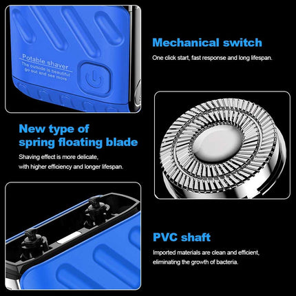 Ultra Clean Washable Double Head Electric Shaver Mini for Men Beard