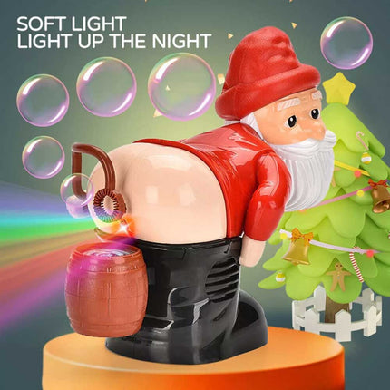 Electric Santa Claus Bubble Machine with Music Light Entertainment