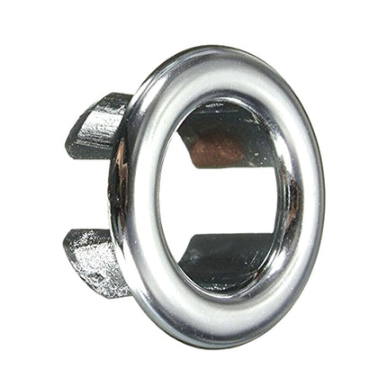 10x Bathroom Basin Sink Overflow Cover Trim Replacement Chrome Plastic