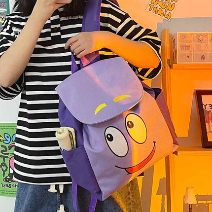 Dora the Explorer Backpack Purple Rescue Bag with Map Gift