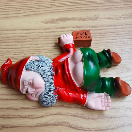 Funny Drunk Dwarf Garden Gnome Statue Rude Passed Out Patio Ornament