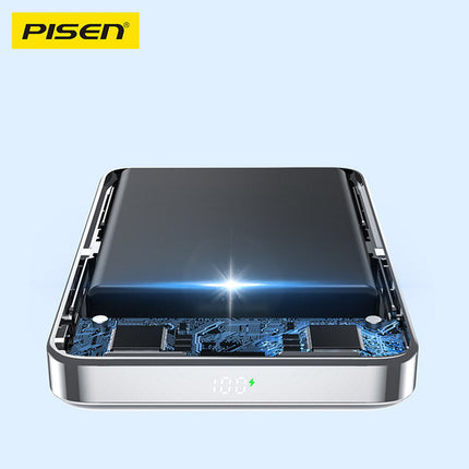 PISEN 30W MagSafe Power Bank 10000mAh Wireless Fast Charging CCC Certified