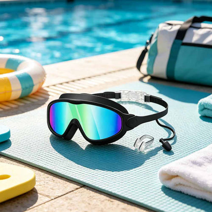 Adjustable Kids Anti-Fog Swimming Goggles for Boys Girls Black