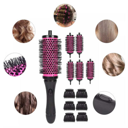 Hair Styling Brush Set Detachable Round 6 Barrels Styling Tool UK