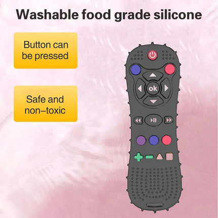TV Remote Shape Baby Teether Silicone Chew Toy Soothe Teething Toy
