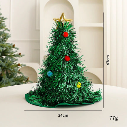 Christmas Tree Hat Fancy Xmas Headwear Party Costume New Year Decor
