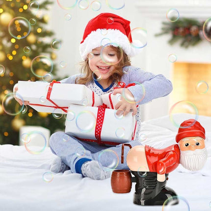 Christmas Snowman Bubble Machine with Music & Lights for Holiday Fun