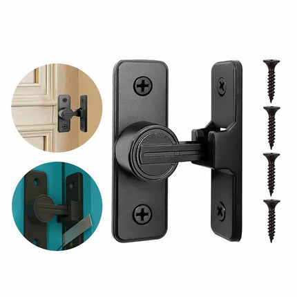 Heavy Duty 90° Barn Door Lock, Sliding Gate Latch for Barn