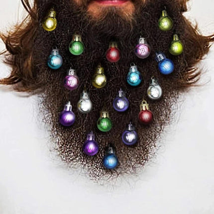 10Pcs Mixed Christmas Beard Hair Baubles Mini Festive Clip Decoration Gift Set