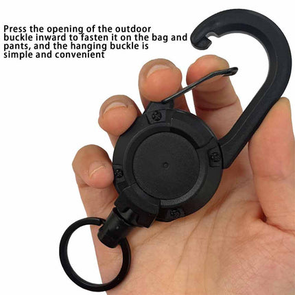Retractable Badge Holder Keychain Heavy Duty Portable Climbing Equipment