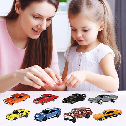 24-Day 2025 Advent Calendar Toy Car Collection with Acrylic Display