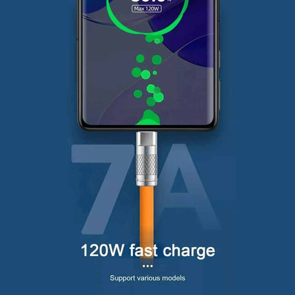 6A 120W Super Fast USB C Cable Liquid Silicone Heavy Duty Boxed